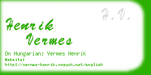 henrik vermes business card